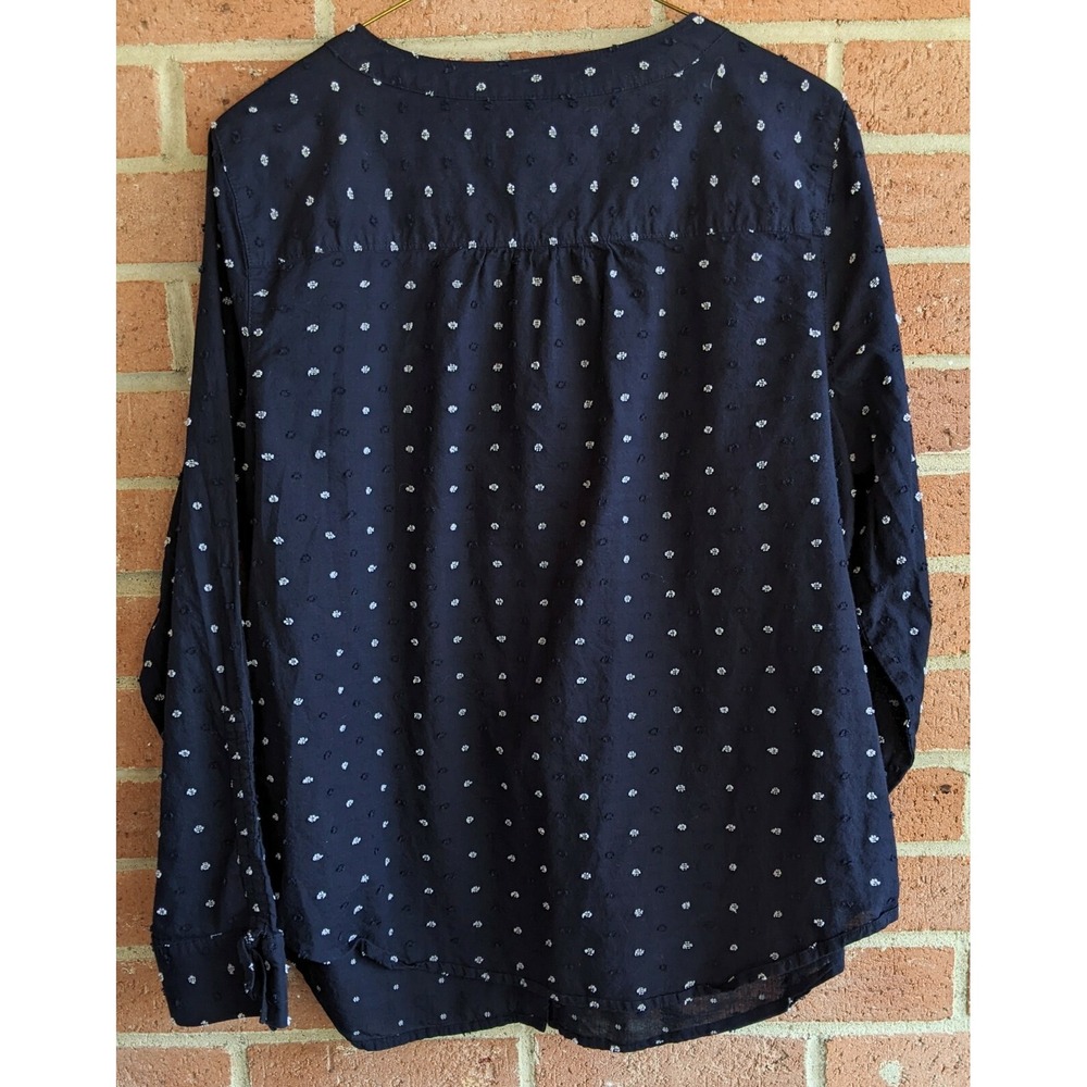 Floral Women Sz X Top Swiss Dot Embroidered Flowing Boho Coastal Lightweight - Picture 4 of 5